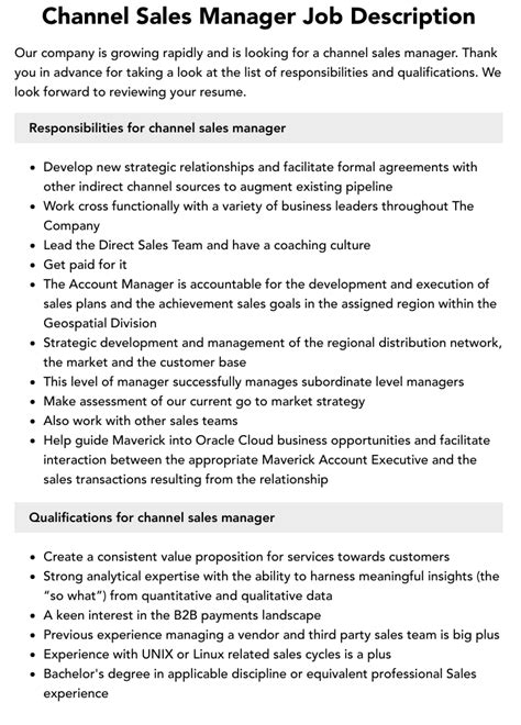 microsoft channel sales manager